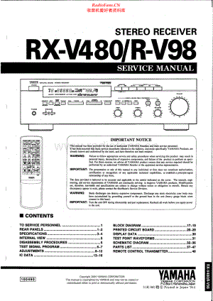 Yamaha-RV98-avr-sm(1) 维修电路原理图.pdf