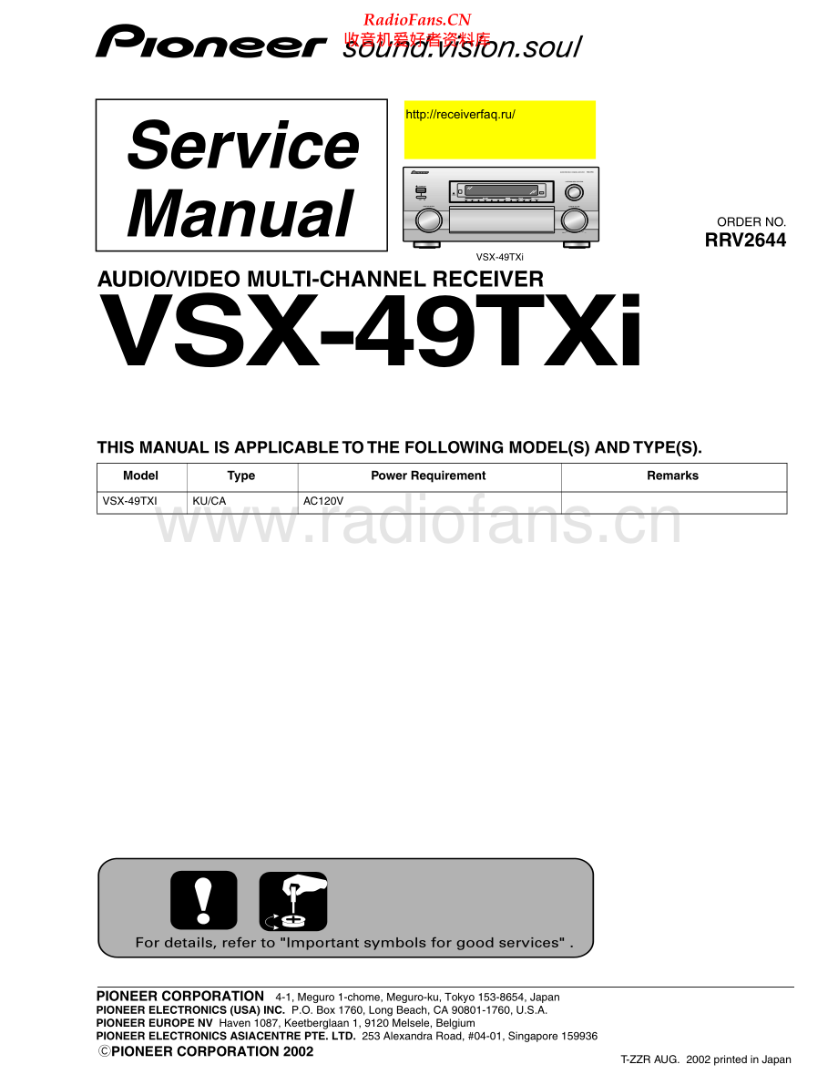 Pioneer-VSX49TXI-avr-sm 维修电路原理图.pdf_第1页
