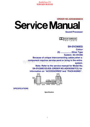 Technics-SHDV290-sp-sm 维修电路原理图.pdf