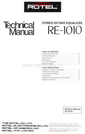 Rotel-RE1010-eq-sm 维修电路原理图.pdf