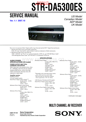 Sony-STRDA5300ES-avr-sm 维修电路原理图.pdf