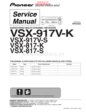 Pioneer-VSX817K-avr-sm 维修电路原理图.pdf