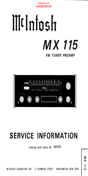 McIntosh-MX115-pre-sm 维修电路原理图.pdf