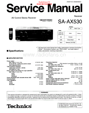 Technics-SAAX530-avr-sm 维修电路原理图.pdf