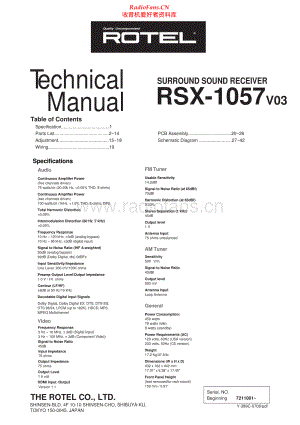 Rotel-RSX1057_v03-ssr-sm 维修电路原理图.pdf
