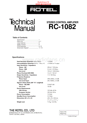 Rotel-RC1082-pre-sm 维修电路原理图.pdf