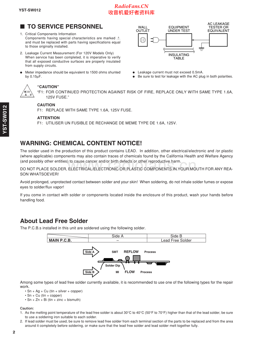 Yamaha-YSTSW012-sub-sm(1) 维修电路原理图.pdf_第2页