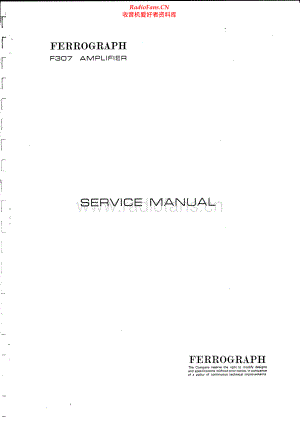 Ferguson-FerrographF307-int-sm维修电路原理图.pdf
