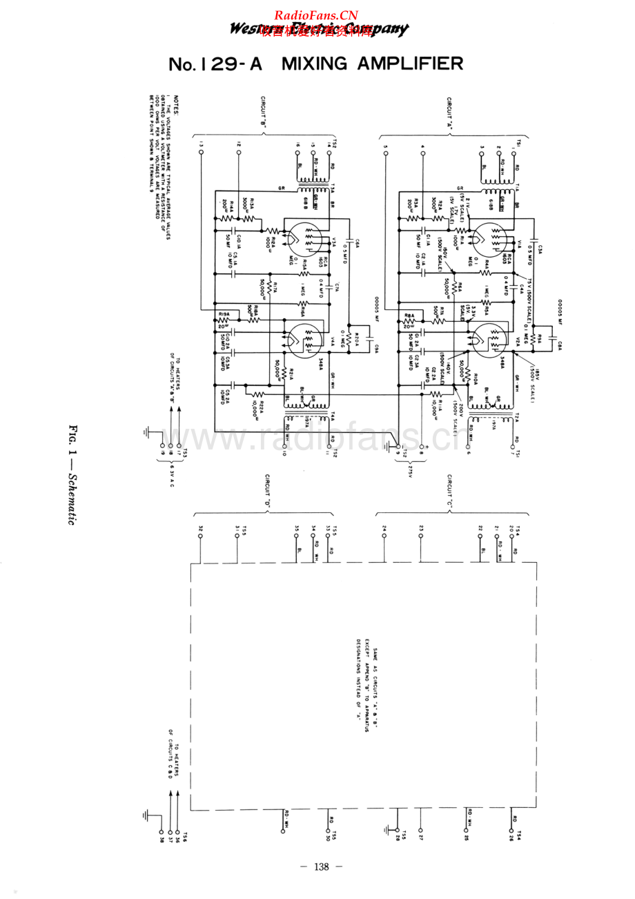 WesternElectric-129A-pre-sch 维修电路原理图.pdf_第2页