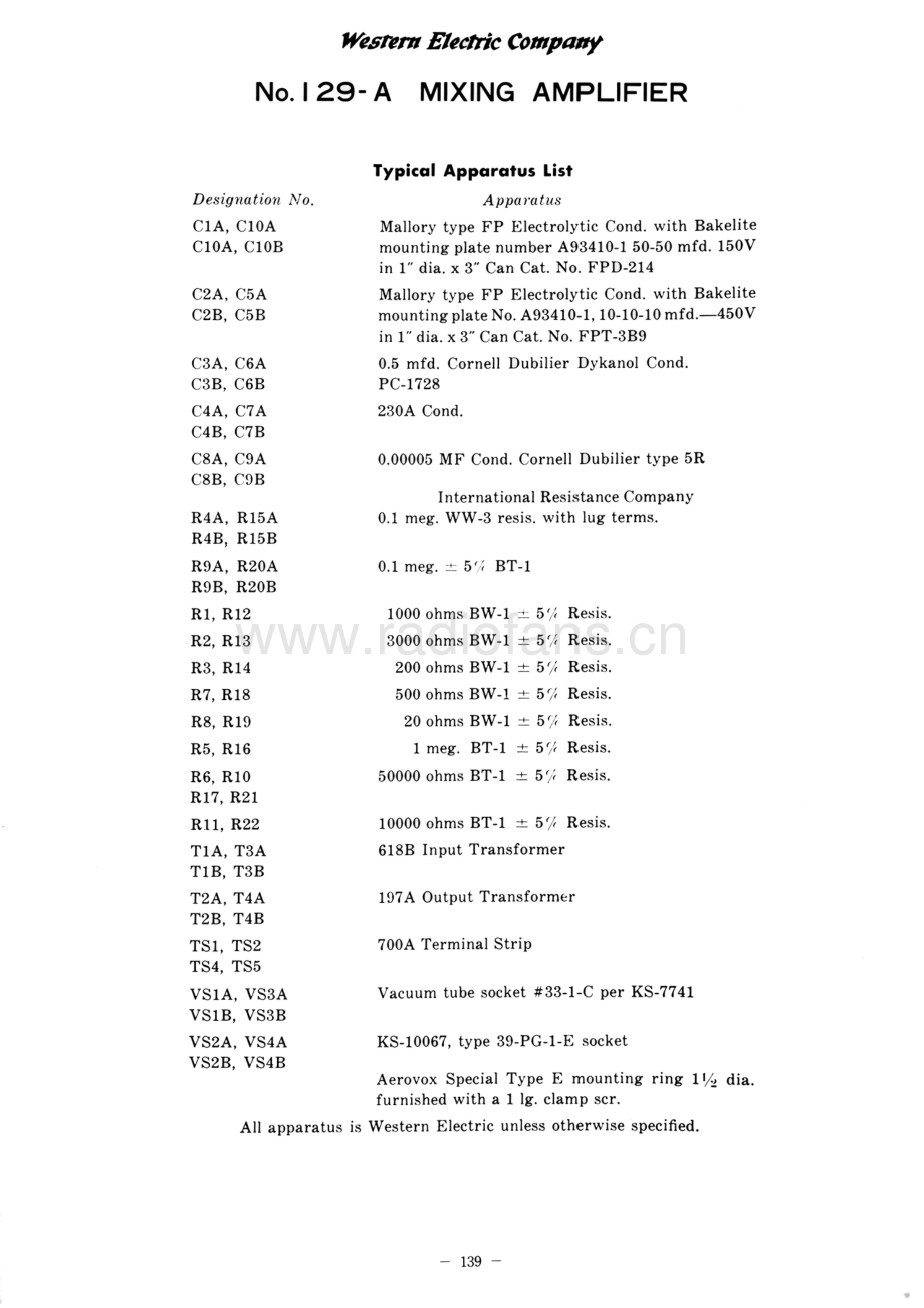 WesternElectric-129A-pre-sch 维修电路原理图.pdf_第3页