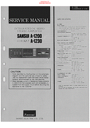 Sansui-A1200-int-sm 维修电路原理图.pdf