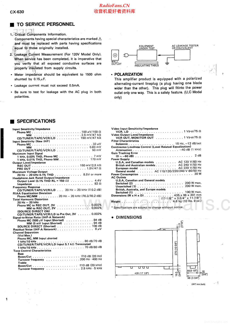 Yamaha-CX630-pre-sm 维修电路原理图.pdf_第2页