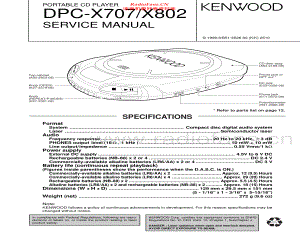 Kenwood-DPCX707-dm-sm 维修电路原理图.pdf