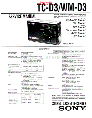 Sony-TCD3-wm-sm 维修电路原理图.pdf