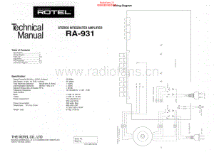 Rotel-RA931-int-tm 维修电路原理图.pdf