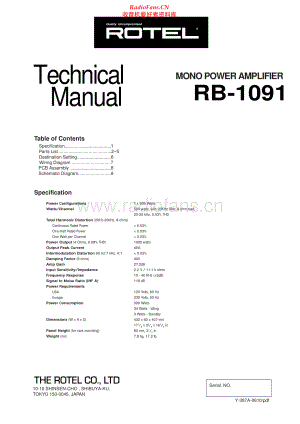 Rotel-RB1091-pwr-sm 维修电路原理图.pdf