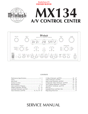 McIntosh-MX134-av-sm 维修电路原理图.pdf