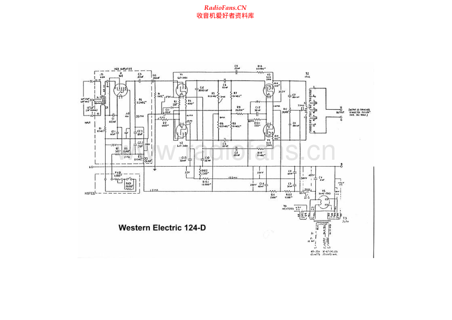 WesternElectric-WE124D-amp-sch 维修电路原理图.pdf_第1页