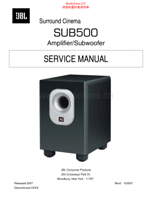 JBL-SUB500-sub-sm 维修电路原理图.pdf