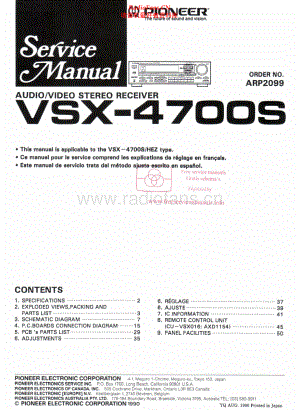 Pioneer-VSX4700S-avr-sm 维修电路原理图.pdf