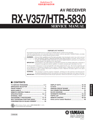 Yamaha-HTR5830-avr-sm 维修电路原理图.pdf