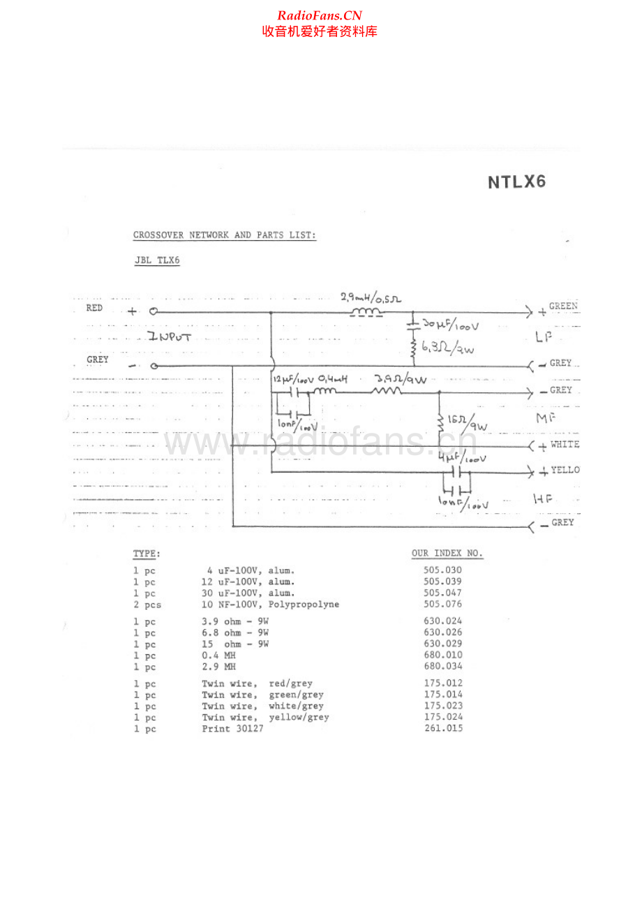 JBL-TLX6-xover-sch 维修电路原理图.pdf_第1页