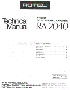 Rotel-RA2040-int-sm 维修电路原理图.pdf