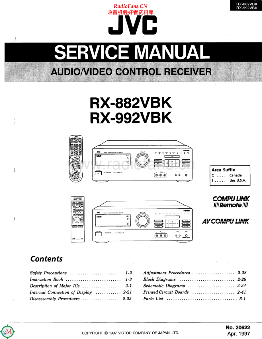 JVC-RX882VBK-avr-sm 维修电路原理图.pdf_第1页