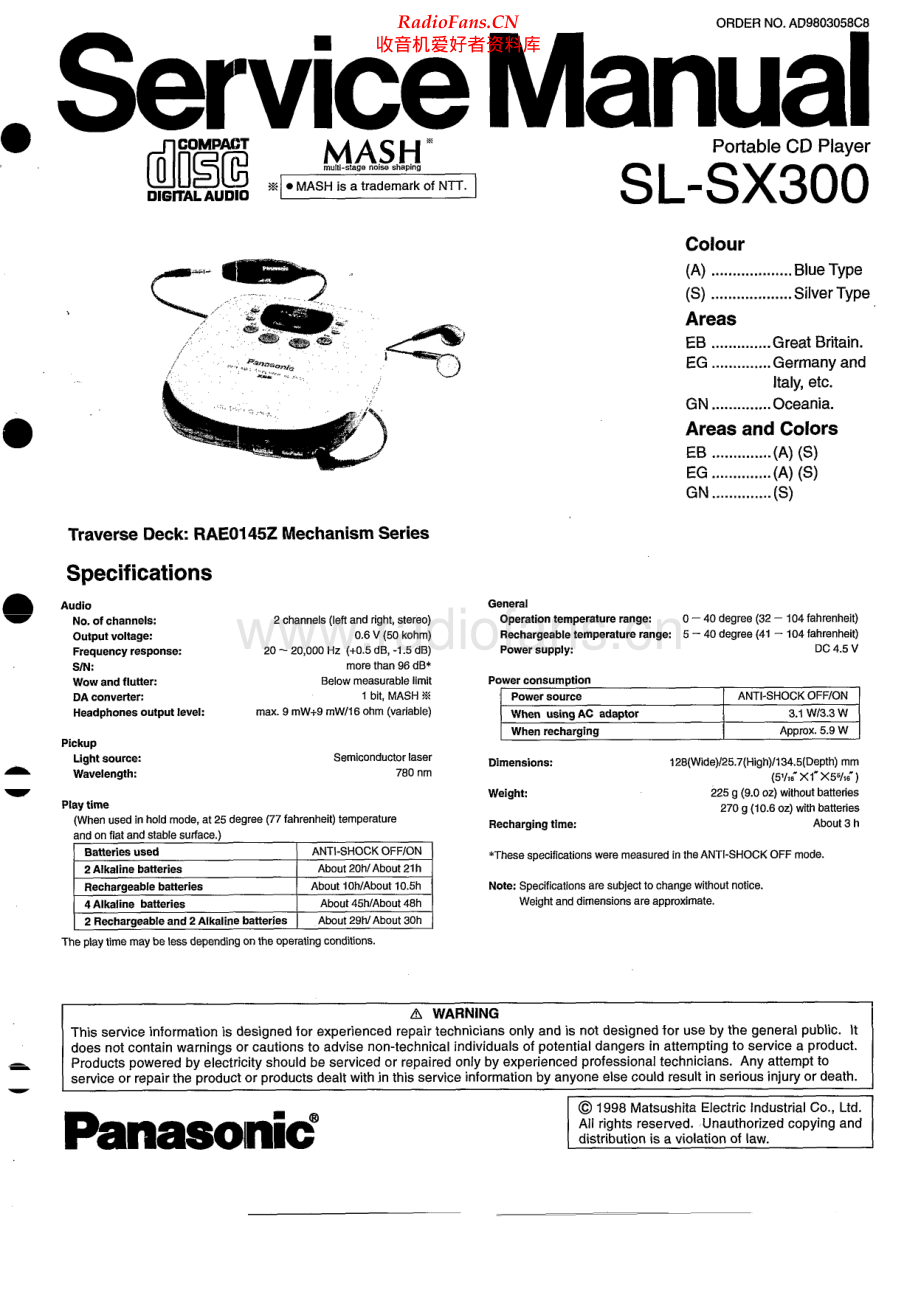 Technics-SLSX300-dm-sm(1) 维修电路原理图.pdf_第1页