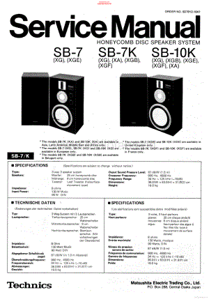 Technics-SB7K-spk-sm 维修电路原理图.pdf