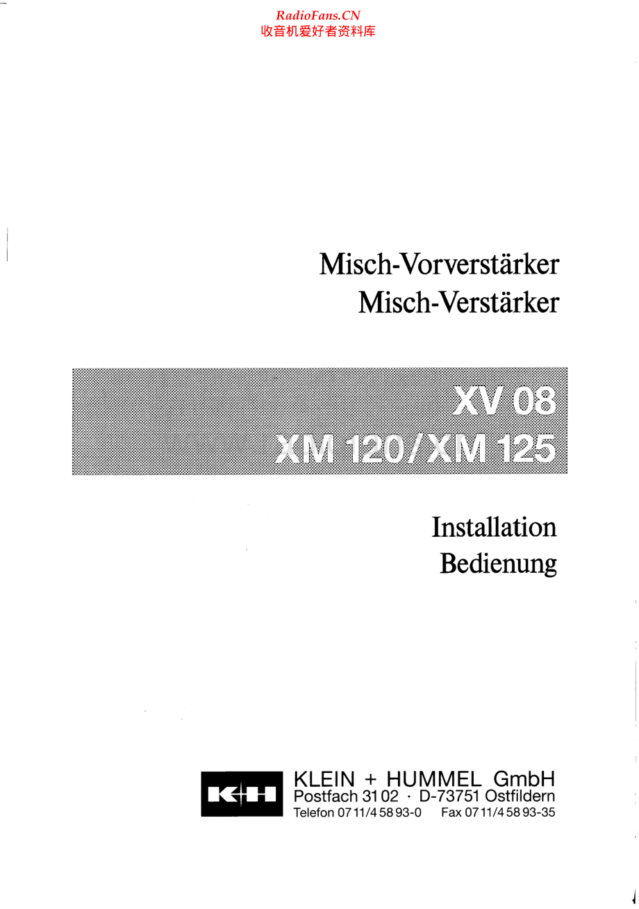 KleinHummel-XM125-pa-sm 维修电路原理图.pdf_第1页