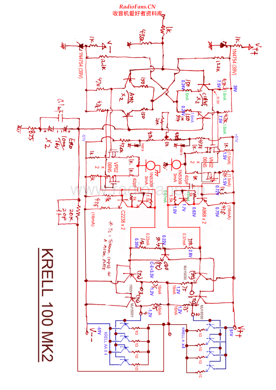 Krell-100MKII-pwr-sch 维修电路原理图.pdf_第1页