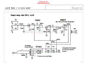Supro-6V6GT-pwr-sch 维修电路原理图.pdf