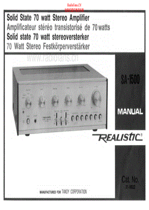 Realistic-SA1500-int-sm 维修电路原理图.pdf