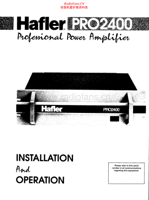 Hafler-PRO2400-pwr-sm维修电路原理图.pdf