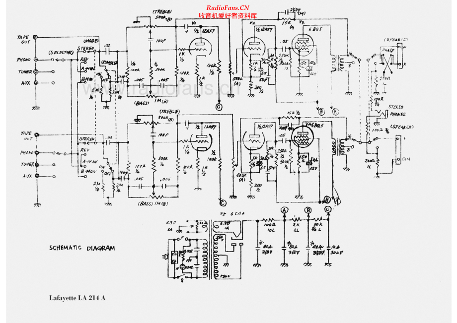Lafayette-LA214A-int-sch 维修电路原理图.pdf_第1页