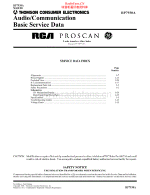 Thomson-RP7930A-pr-sm 维修电路原理图.pdf