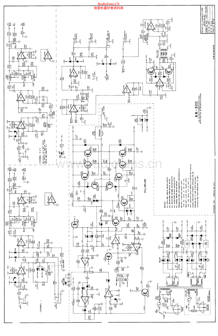 Peavey-KB300-NoXLR-sch 维修电路原理图.pdf_第1页
