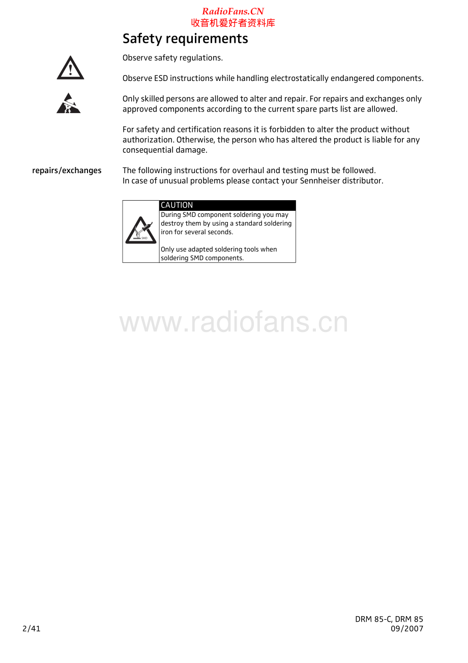 Sennheiser-DRM85-mic-sm 维修电路原理图.pdf_第2页