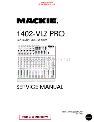 Mackie-Acoustics1402VLZPRO-mix-sm 维修电路原理图.pdf