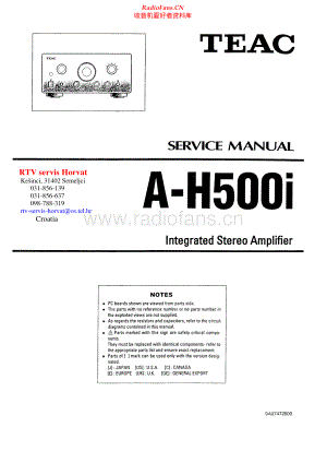 Teac-AH500I-int-sm 维修电路原理图.pdf