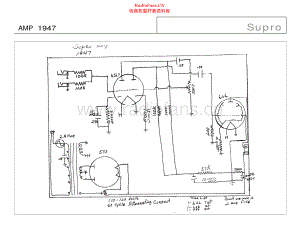 Supro-1947-pwr-sch 维修电路原理图.pdf