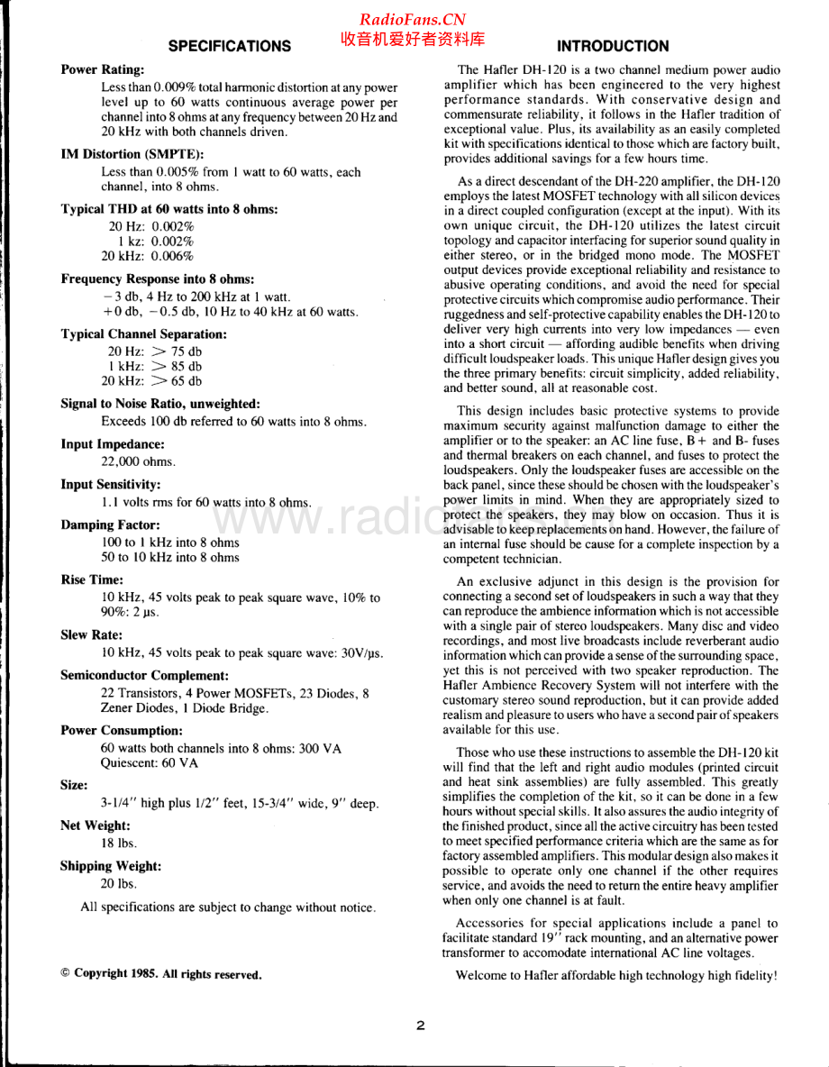 Hafler-DH120-pwr-sch维修电路原理图.pdf_第2页