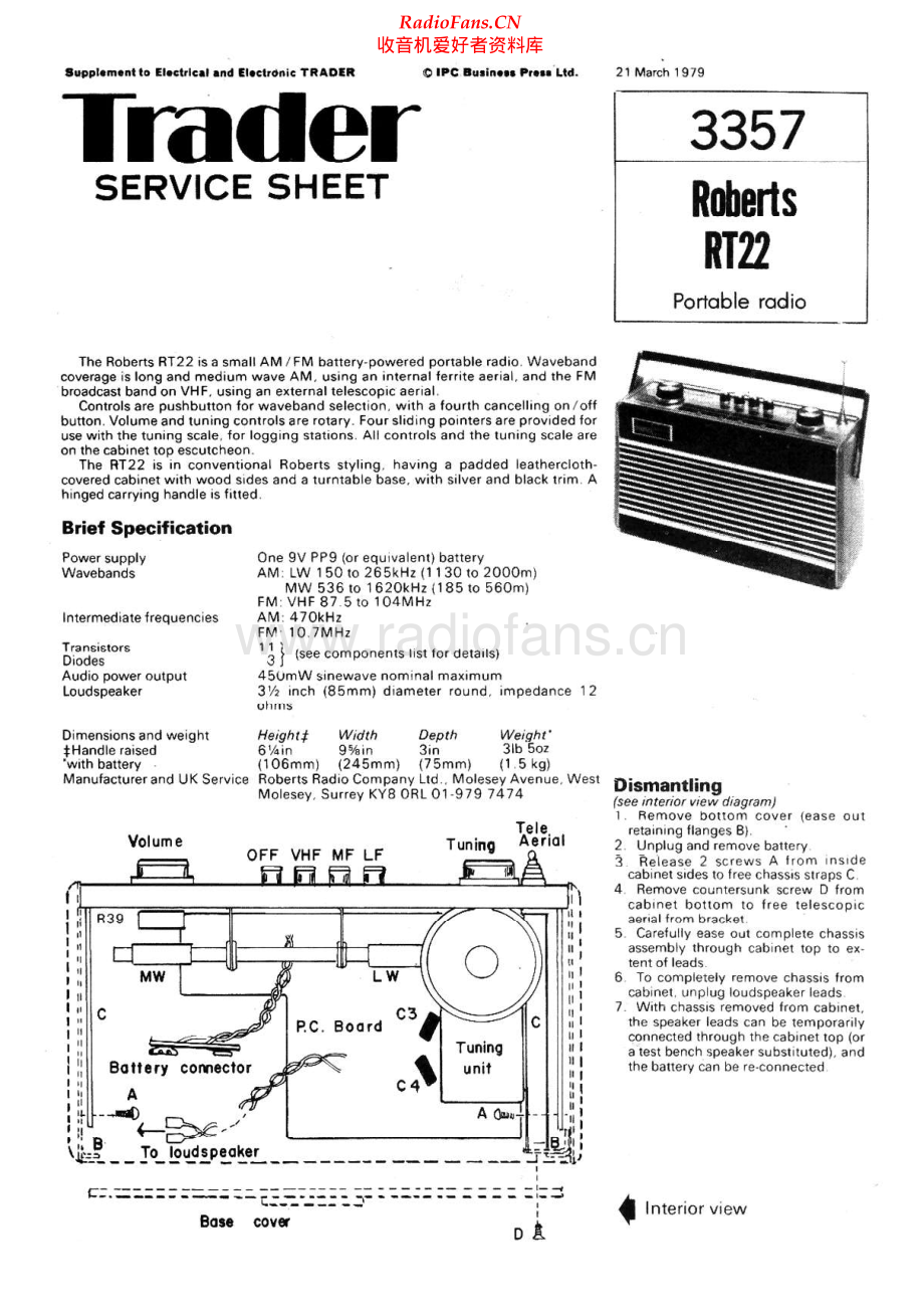 Roberts-RT22-pr-sm 维修电路原理图.pdf_第1页