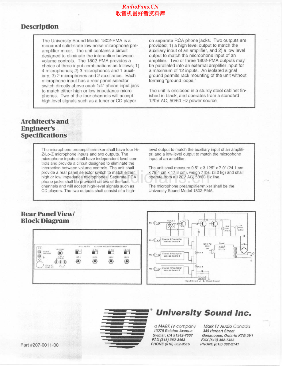 UniversitySound-1802PMA-pre-sm 维修电路原理图.pdf_第2页