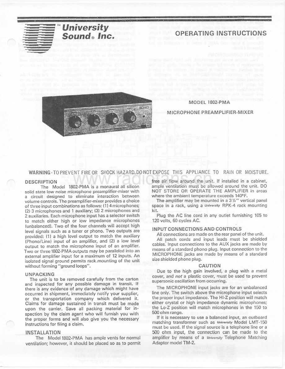 UniversitySound-1802PMA-pre-sm 维修电路原理图.pdf_第3页