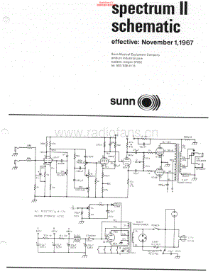 Sunn-SpectrumII-pwr-sch 维修电路原理图.pdf