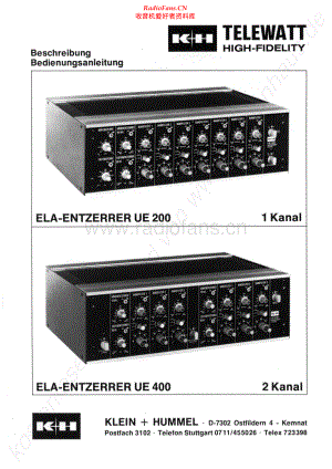 KleinHummel-UE400-eq-sm 维修电路原理图.pdf