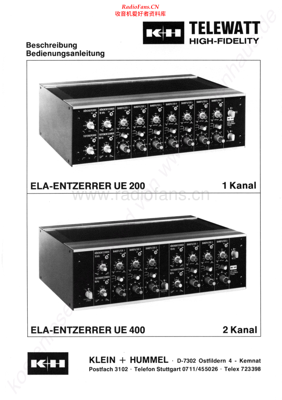 KleinHummel-UE400-eq-sm 维修电路原理图.pdf_第1页