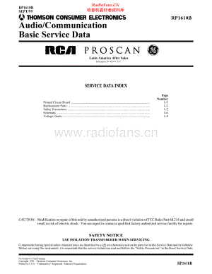 RCA-RP1610B-pr-sch 维修电路原理图.pdf